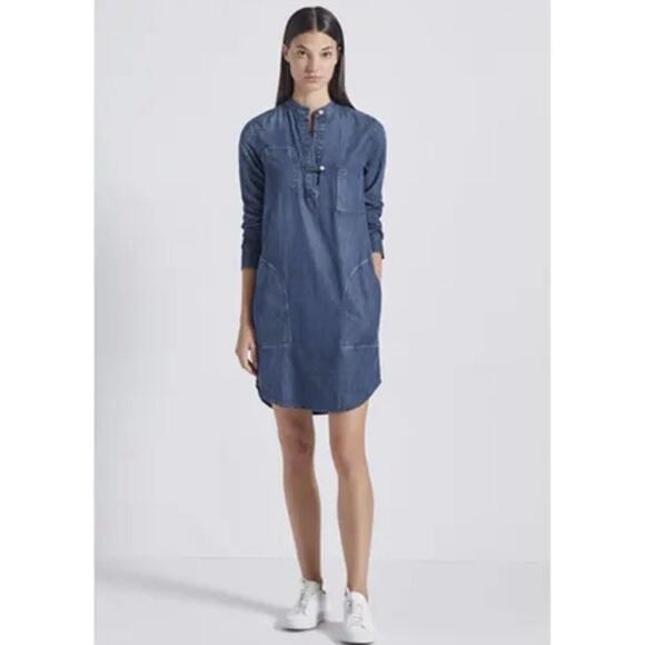 Current/Elliot B50 Dress Denim Chambray Size 1 (Small/4) NWT - Picture 1 of 7